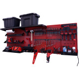 OmniWall Weekend Warrior Ultimate Tool Kit- Panel Color: Red Accessory Color: Black